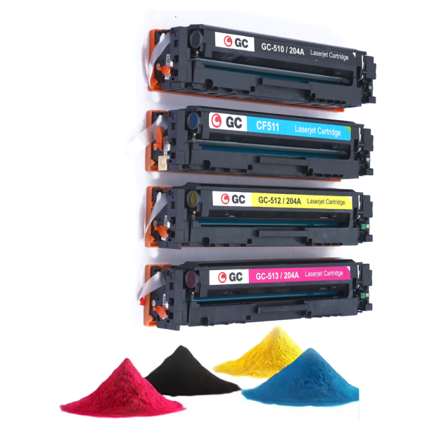 GC ORIGINAL LASER CARTRIDGE 204A/ 202A / CF510 / CF511 / CF512 / CF513 WITHOUT CHIP- SET OF 4 - Image 2