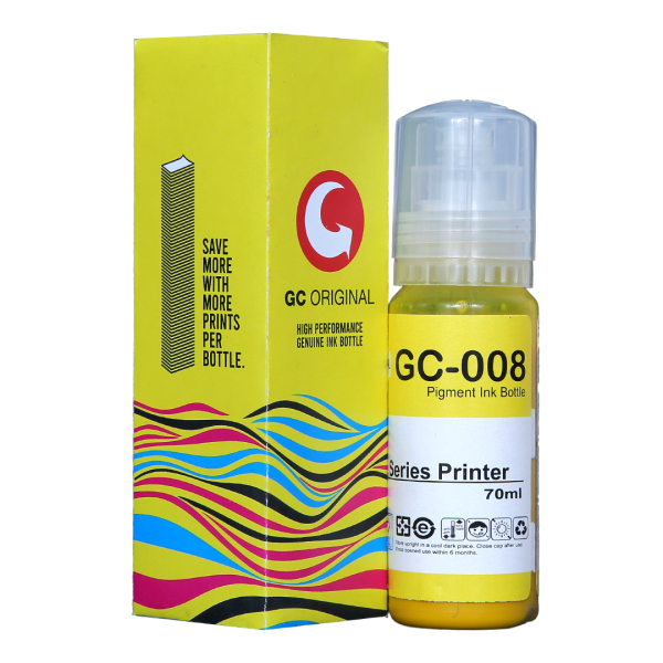 GC ORIGINAL Ink Bottle 008 For Epson 70ml (Pigment YELLOW)