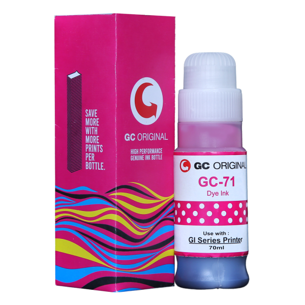 Gc Original Compatible Ink For Canon Gc-71 (Magenta) (70 Ml) Dye Ink