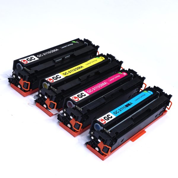 GC ORIGINAL TONER CARTRIDGE W2110 W2111 W2112 W2113 206A / 207A (SET) without chip - Image 2