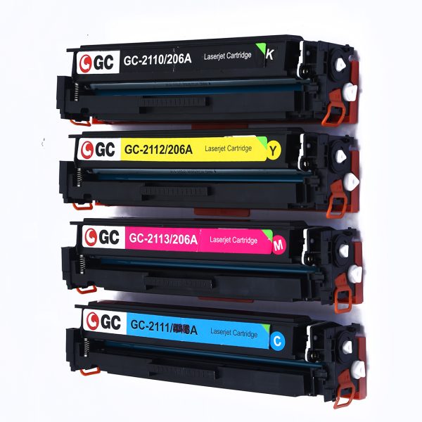 GC ORIGINAL TONER CARTRIDGE W2110 W2111 W2112 W2113 206A / 207A (SET) without chip - Image 3