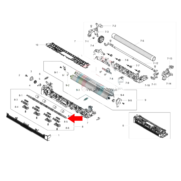 Fuser Exit Roller / Shaft Exit Down Roller For HP Laser 108 / MFP 136 / MFP 138fnw / MFP 1200 (JC66-02611A) - Image 2