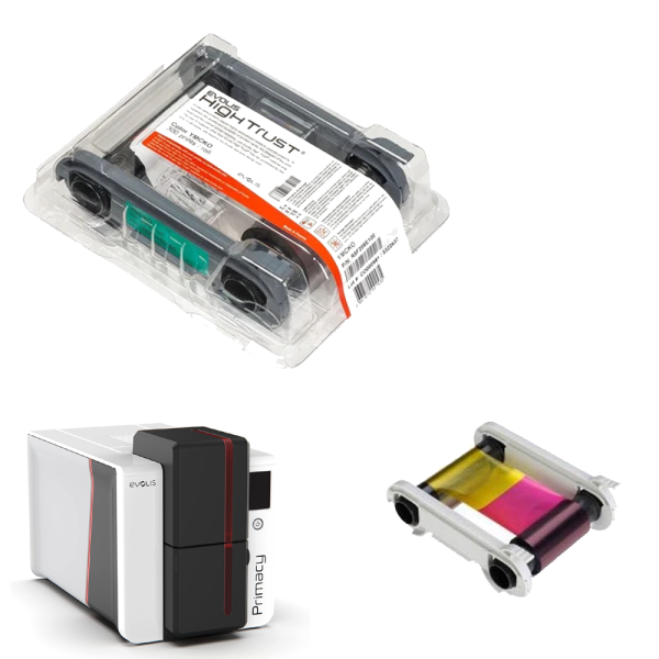 Evolis YMCKO Color Ribbon – 300 Prints (P/N: R5F208I100) for Primacy 2 ID Card Printer - Image 2